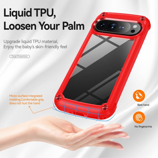 For Google Pixel 9 Pro XL TPU + PC Lens Protection Phone Case(Red) by buy2fix