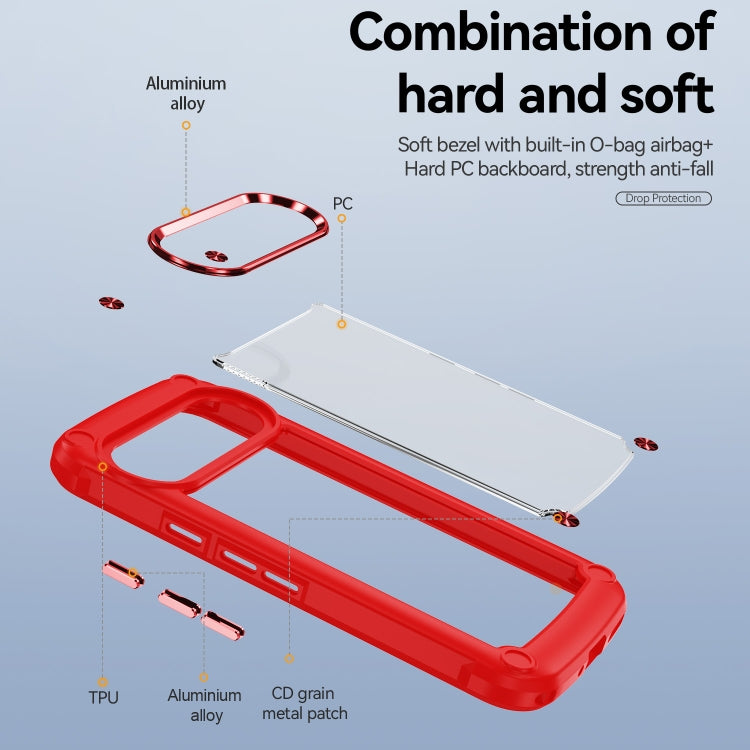 For Google Pixel 9 Pro XL TPU + PC Lens Protection Phone Case(Red) by buy2fix