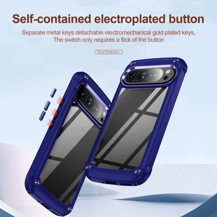 For Google Pixel 9 Pro XL TPU + PC Lens Protection Phone Case(Blue) by buy2fix