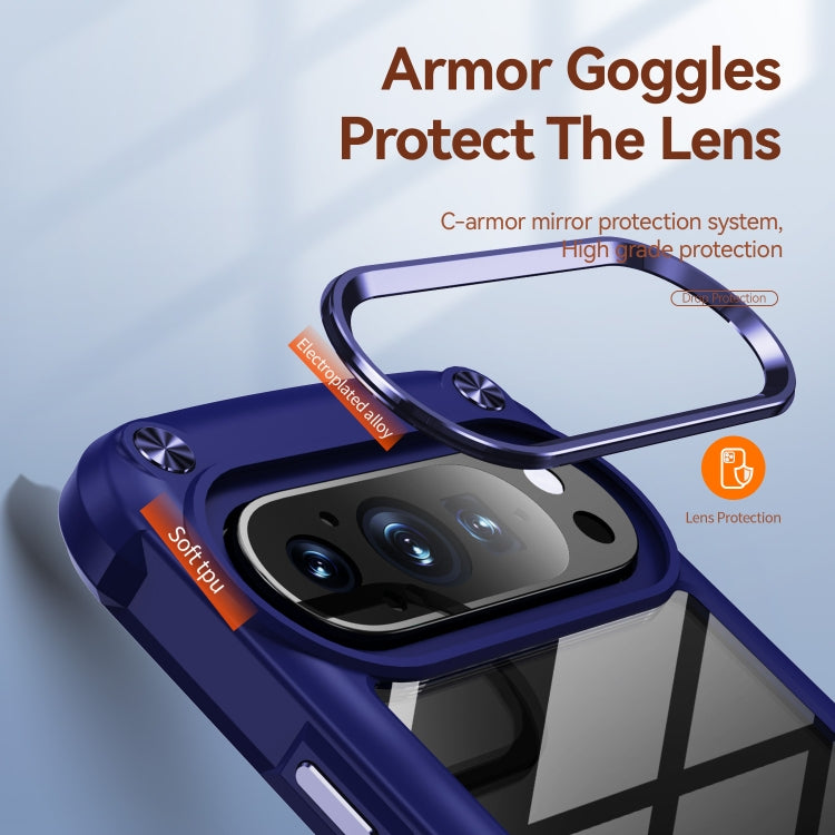 For Google Pixel 9 Pro XL TPU + PC Lens Protection Phone Case(Blue) by buy2fix