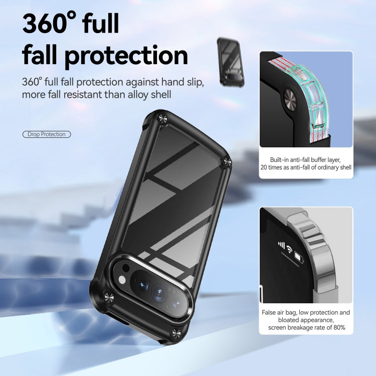For Google Pixel 9 / 9 Pro TPU + PC Lens Protection Phone Case(Black) by buy2fix
