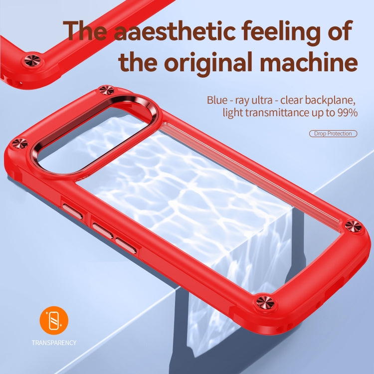 For Google Pixel 9 / 9 Pro TPU + PC Lens Protection Phone Case(Red) by buy2fix