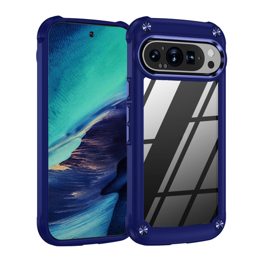 For Google Pixel 9 / 9 Pro TPU + PC Lens Protection Phone Case(Blue) by buy2fix
