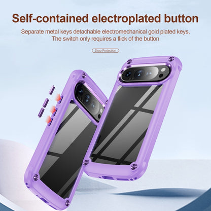 For Google Pixel 9 / 9 Pro TPU + PC Lens Protection Phone Case(Purple) by buy2fix