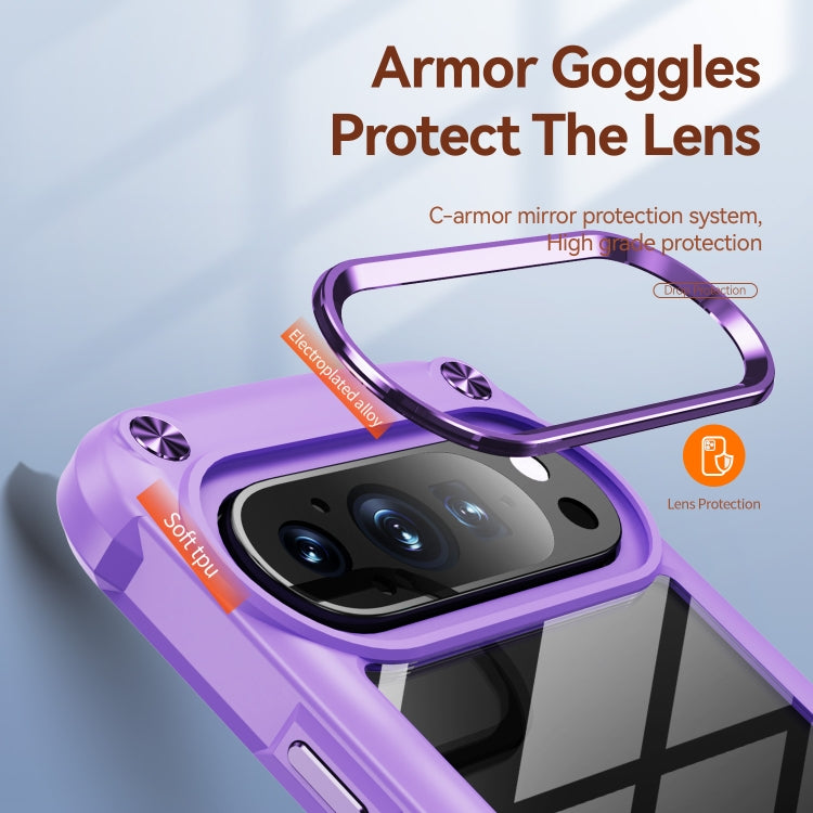 For Google Pixel 9 / 9 Pro TPU + PC Lens Protection Phone Case(Purple) - Google Cases by buy2fix | Online Shopping UK | buy2fix