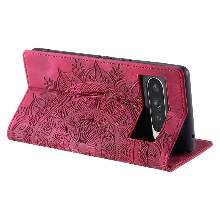 For Google Pixel 10 Pro XL Totem Embossed Magnetic Leather Phone Case(Red) - Google Cases by buy2fix | Online Shopping UK | buy2fix