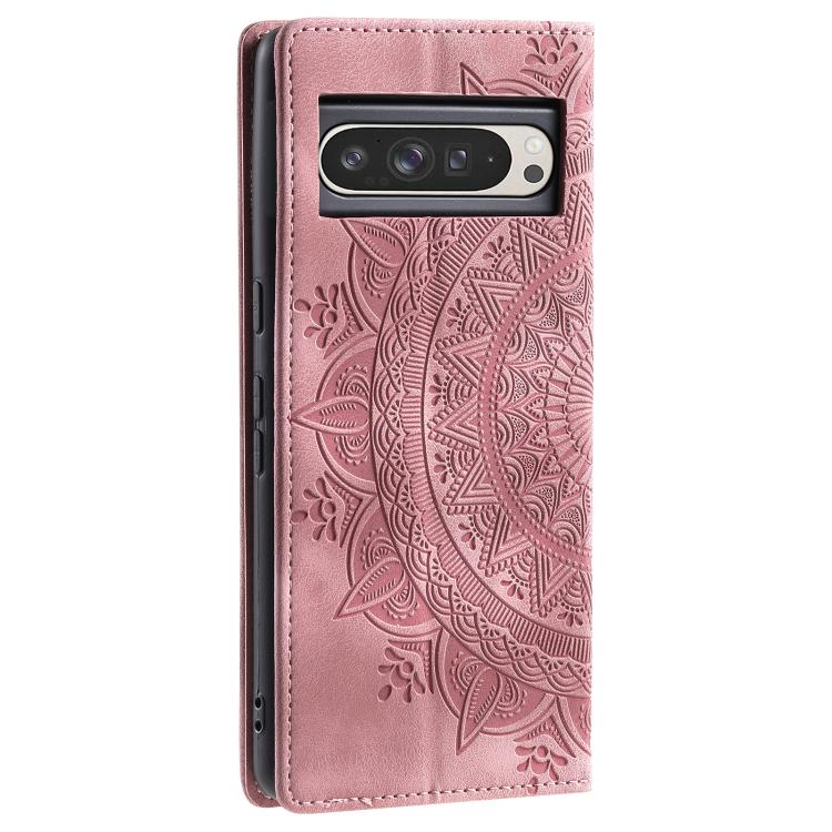 For Google Pixel 10 Pro XL Totem Embossed Magnetic Leather Phone Case(Rose Gold) - Google Cases by buy2fix | Online Shopping UK | buy2fix