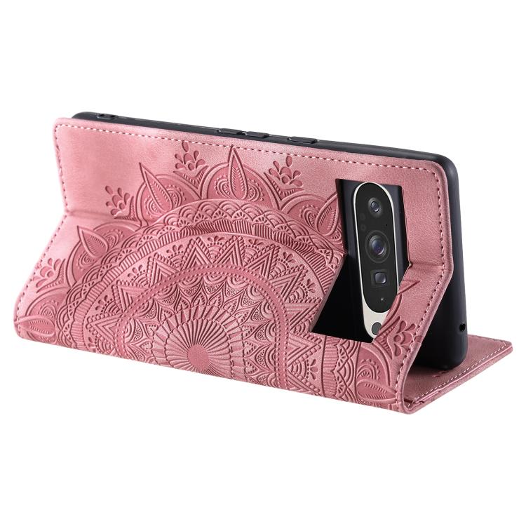 For Google Pixel 10 Pro XL Totem Embossed Magnetic Leather Phone Case(Rose Gold) - Google Cases by buy2fix | Online Shopping UK | buy2fix