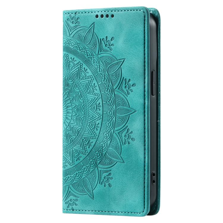 For Google Pixel 10 Pro XL Totem Embossed Magnetic Leather Phone Case(Green) - Google Cases by buy2fix | Online Shopping UK | buy2fix