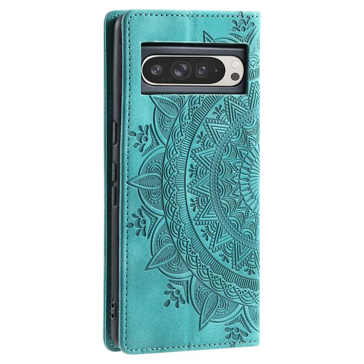 For Google Pixel 10 Pro XL Totem Embossed Magnetic Leather Phone Case(Green) - Google Cases by buy2fix | Online Shopping UK | buy2fix