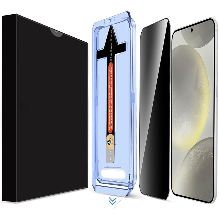 For Samsung Galaxy S24+ 5G LK Easy Install Privacy Tempered Glass Film(Black) - Galaxy S24+ 5G Tempered Glass by buy2fix | Online Shopping UK | buy2fix