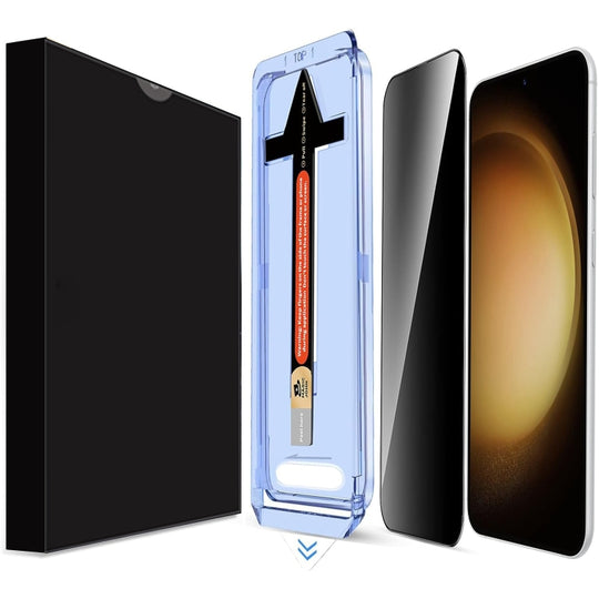 For Samsung Galaxy S23 5G LK Easy Install Privacy Tempered Glass Film(Black)