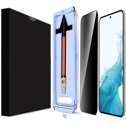 For Samsung Galaxy S22 5G LK Easy Install Privacy Tempered Glass Film(Black) - Galaxy S22 5G Tempered Glass by buy2fix | Online Shopping UK | buy2fix