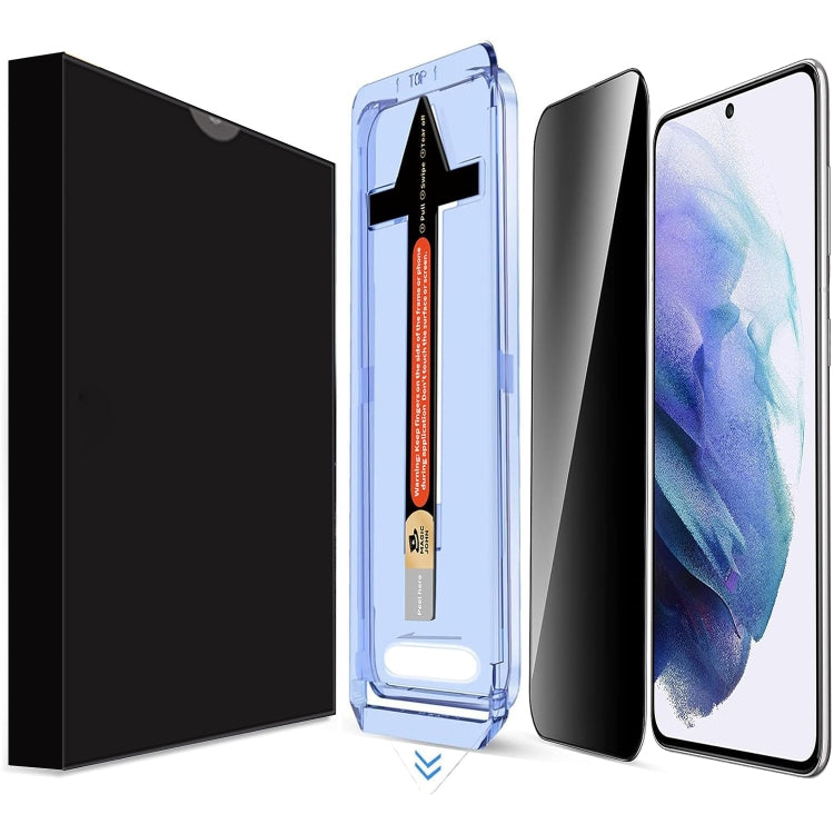 For Samsung Galaxy S21 5G LK Easy Install Privacy Tempered Glass Film(Black) - Galaxy Tempered Glass by buy2fix | Online Shopping UK | buy2fix