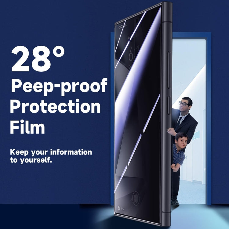 For Samsung Galaxy S22 Ultra 5G LK Easy Install Privacy Tempered Glass Film(Black) - Galaxy Tempered Glass by buy2fix | Online Shopping UK | buy2fix
