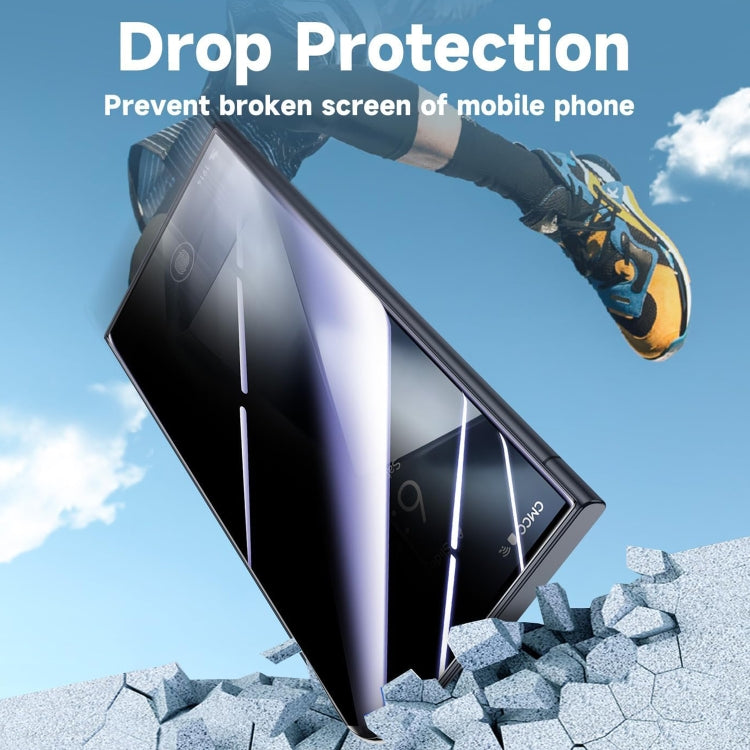 For Samsung Galaxy S22 Ultra 5G LK Easy Install Privacy Tempered Glass Film(Black) - Galaxy Tempered Glass by buy2fix | Online Shopping UK | buy2fix