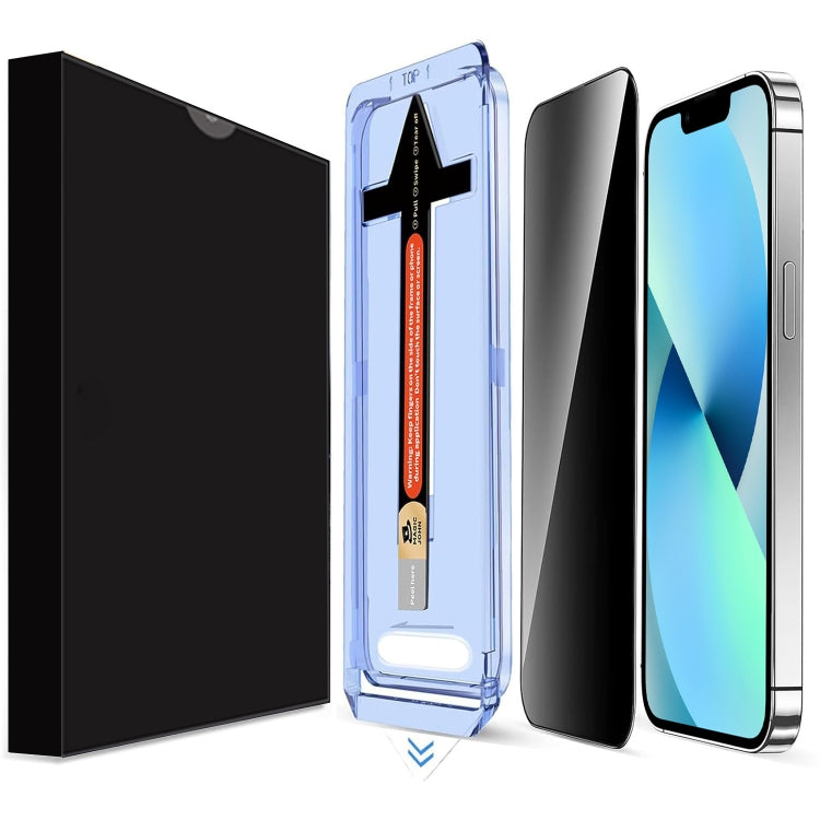 For iPhone 13 / 13 Pro LK Easy Install Privacy Tempered Glass Film(Black) - iPhone 13 Pro Tempered Glass by buy2fix | Online Shopping UK | buy2fix