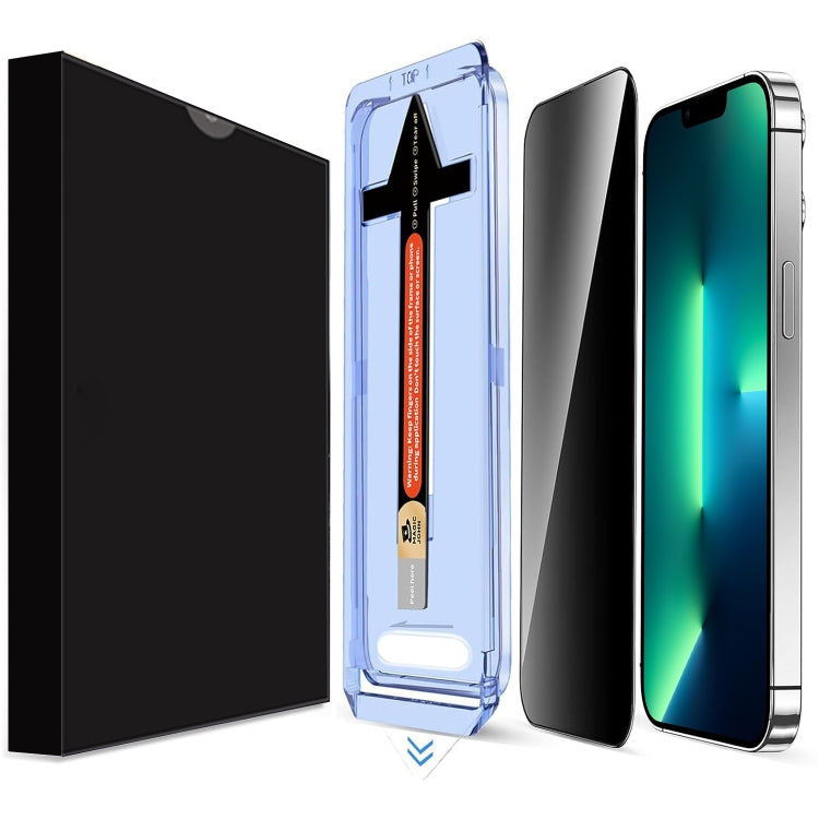 For iPhone 13 Pro Max LK Easy Install Privacy Tempered Glass Film(Black) - iPhone 13 Pro Max Tempered Glass by buy2fix | Online Shopping UK | buy2fix