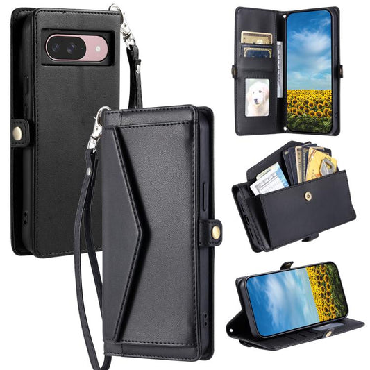 For Google Pixel 10 / 10 Pro Wallet Multi-card Slot Leather Phone Case with Lanyard(Black) - Google Cases by buy2fix | Online Shopping UK | buy2fix