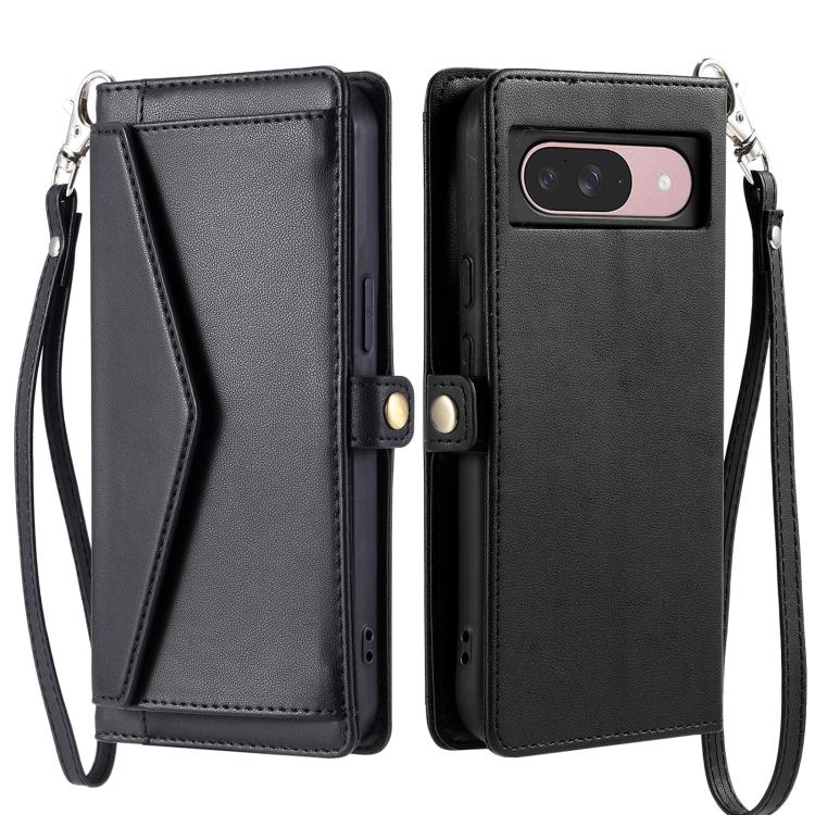 For Google Pixel 10 / 10 Pro Wallet Multi-card Slot Leather Phone Case with Lanyard(Black) - Google Cases by buy2fix | Online Shopping UK | buy2fix
