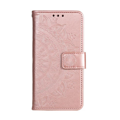 For Google Pixel 10 Pro XL Totem Flower Embossed Leather Phone Case with Lanyard(Rose Gold) - Google Cases by buy2fix | Online Shopping UK | buy2fix