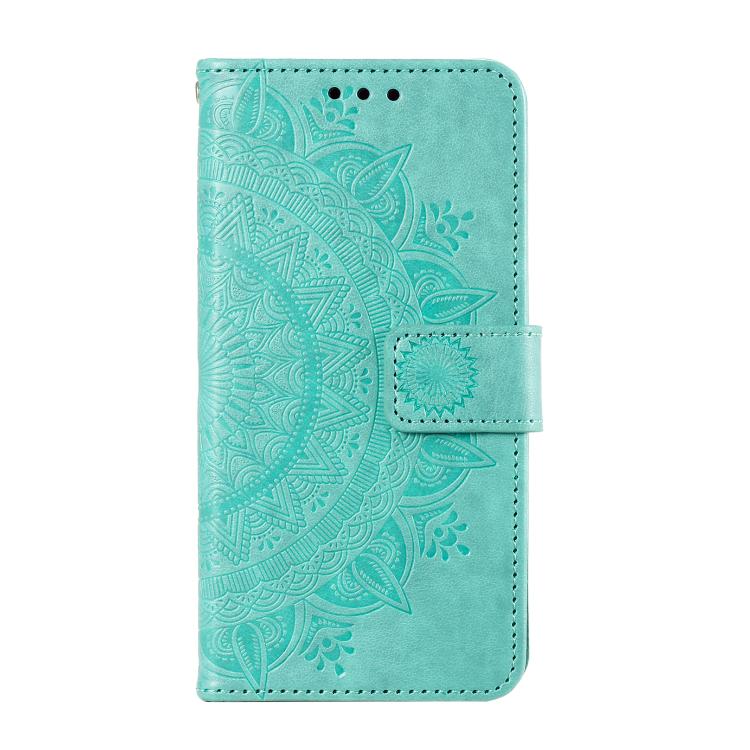 For Google Pixel 10 / 10 Pro Totem Flower Embossed Leather Phone Case with Lanyard(Green) - Google Cases by buy2fix | Online Shopping UK | buy2fix