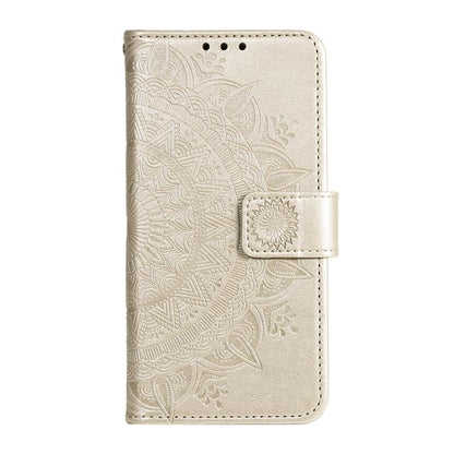 For Google Pixel 10 / 10 Pro Totem Flower Embossed Leather Phone Case with Lanyard(Gold) - Google Cases by buy2fix | Online Shopping UK | buy2fix