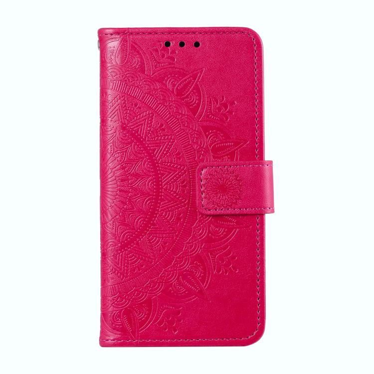 For Google Pixel 10 / 10 Pro Totem Flower Embossed Leather Phone Case with Lanyard(Red) - Google Cases by buy2fix | Online Shopping UK | buy2fix