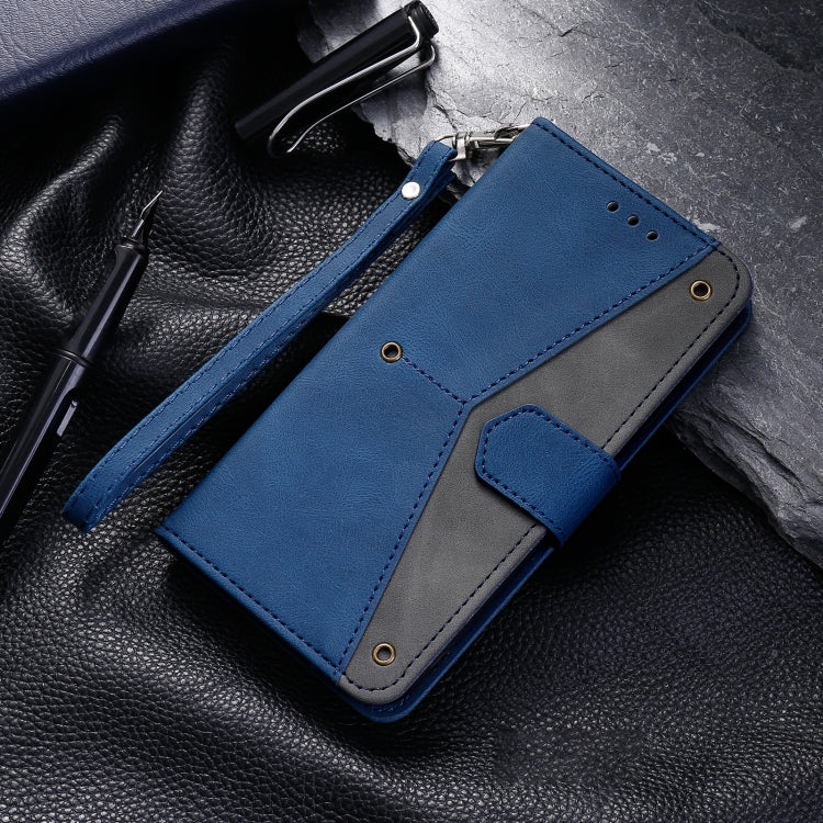 For Google Pixel 9 Pro XL Nail Skin Feel Stitching Calf Texture Leather Phone Case(Blue) - Google Cases by buy2fix | Online Shopping UK | buy2fix