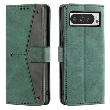 For Google Pixel 10 Pro XL Nail Skin Feel Stitching Calf Texture Leather Phone Case(Green) - Google Cases by buy2fix | Online Shopping UK | buy2fix