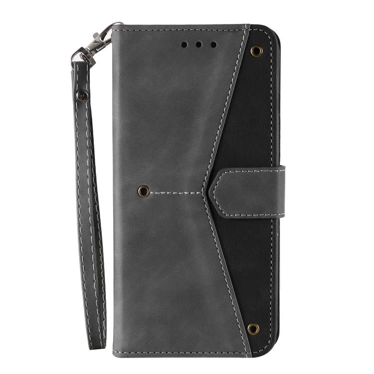For Google Pixel 10 Pro XL Nail Skin Feel Stitching Calf Texture Leather Phone Case(Grey) - Google Cases by buy2fix | Online Shopping UK | buy2fix
