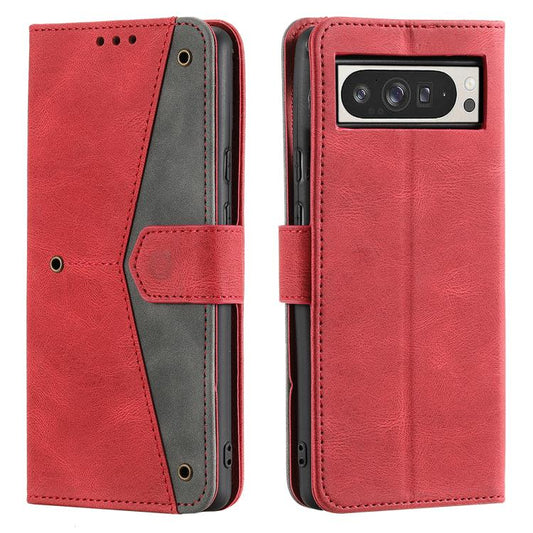 For Google Pixel 10 Pro XL Nail Skin Feel Stitching Calf Texture Leather Phone Case(Red) - Google Cases by buy2fix | Online Shopping UK | buy2fix