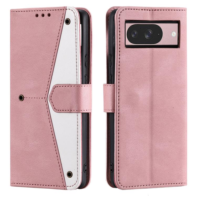 For Google Pixel 10 / 10 Pro Nail Skin Feel Stitching Calf Texture Leather Phone Case(Rose Gold) - Google Cases by buy2fix | Online Shopping UK | buy2fix