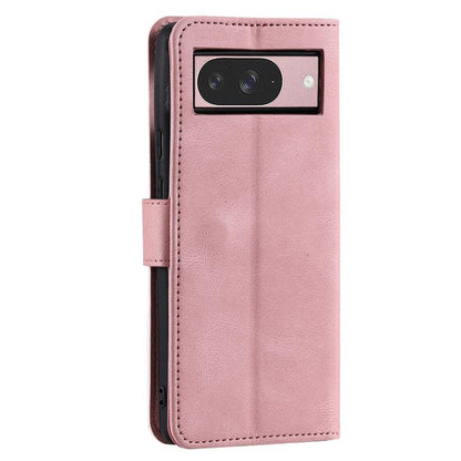 For Google Pixel 10 / 10 Pro Nail Skin Feel Stitching Calf Texture Leather Phone Case(Rose Gold) - Google Cases by buy2fix | Online Shopping UK | buy2fix