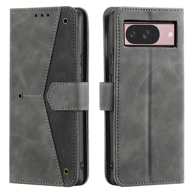 For Google Pixel 10 / 10 Pro Nail Skin Feel Stitching Calf Texture Leather Phone Case(Grey) - Google Cases by buy2fix | Online Shopping UK | buy2fix