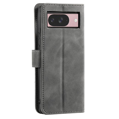 For Google Pixel 10 / 10 Pro Nail Skin Feel Stitching Calf Texture Leather Phone Case(Grey) - Google Cases by buy2fix | Online Shopping UK | buy2fix