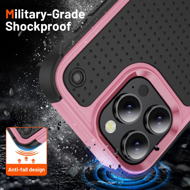 For iPhone 16 Pro Max PC + TPU Shockproof Protective Phone Case(Pink+Black) - iPhone 16 Pro Max Cases by buy2fix | Online Shopping UK | buy2fix