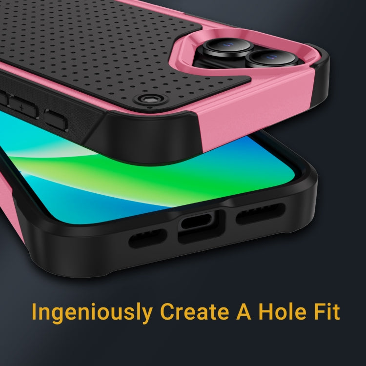 For iPhone 16 Plus PC + TPU Shockproof Protective Phone Case(Pink+Black) - iPhone 16 Plus Cases by buy2fix | Online Shopping UK | buy2fix