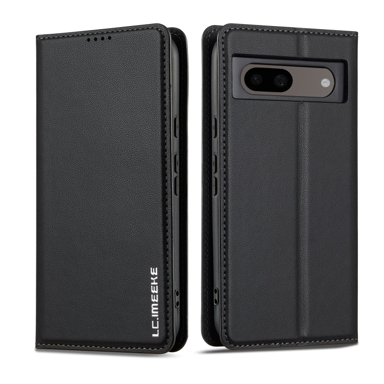 For Google Pixel 7A LC.IMEEKE L1 Series Frosted Fine Texture PU Phone Case(Black) - Google Cases by LC.IMEEKE | Online Shopping UK | buy2fix