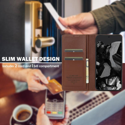 For Google Pixel 10 Pro XL LC.IMEEKE L1 Series Frosted Fine Texture PU Phone Case(Brown) - Google Cases by LC.IMEEKE | Online Shopping UK | buy2fix