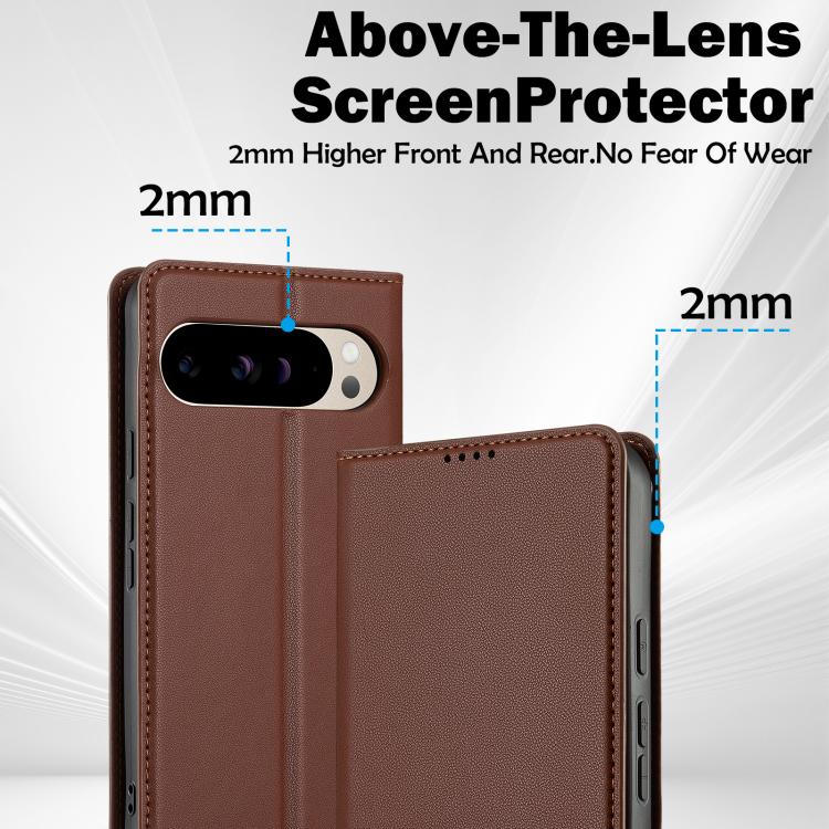 For Google Pixel 10 Pro XL LC.IMEEKE L1 Series Frosted Fine Texture PU Phone Case(Brown) - Google Cases by LC.IMEEKE | Online Shopping UK | buy2fix