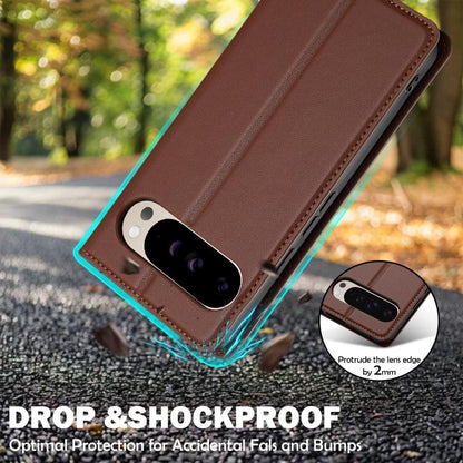 For Google Pixel 10 Pro XL LC.IMEEKE L1 Series Frosted Fine Texture PU Phone Case(Brown) - Google Cases by LC.IMEEKE | Online Shopping UK | buy2fix