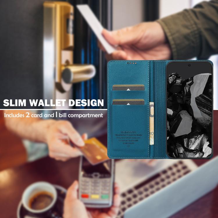 For Google Pixel 10 Pro XL LC.IMEEKE L1 Series Frosted Fine Texture PU Phone Case(Blue) - Google Cases by LC.IMEEKE | Online Shopping UK | buy2fix