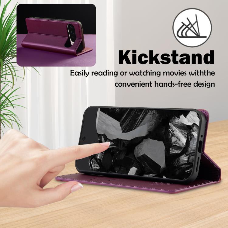 For Google Pixel 10 Pro XL LC.IMEEKE L1 Series Frosted Fine Texture PU Phone Case(Purple) - Google Cases by LC.IMEEKE | Online Shopping UK | buy2fix