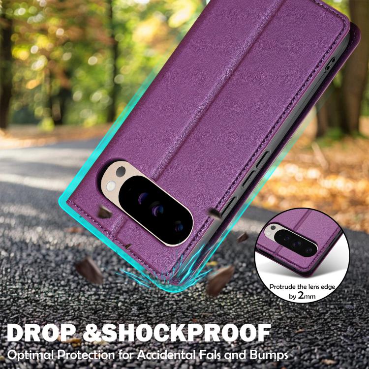 For Google Pixel 10 Pro XL LC.IMEEKE L1 Series Frosted Fine Texture PU Phone Case(Purple) - Google Cases by LC.IMEEKE | Online Shopping UK | buy2fix