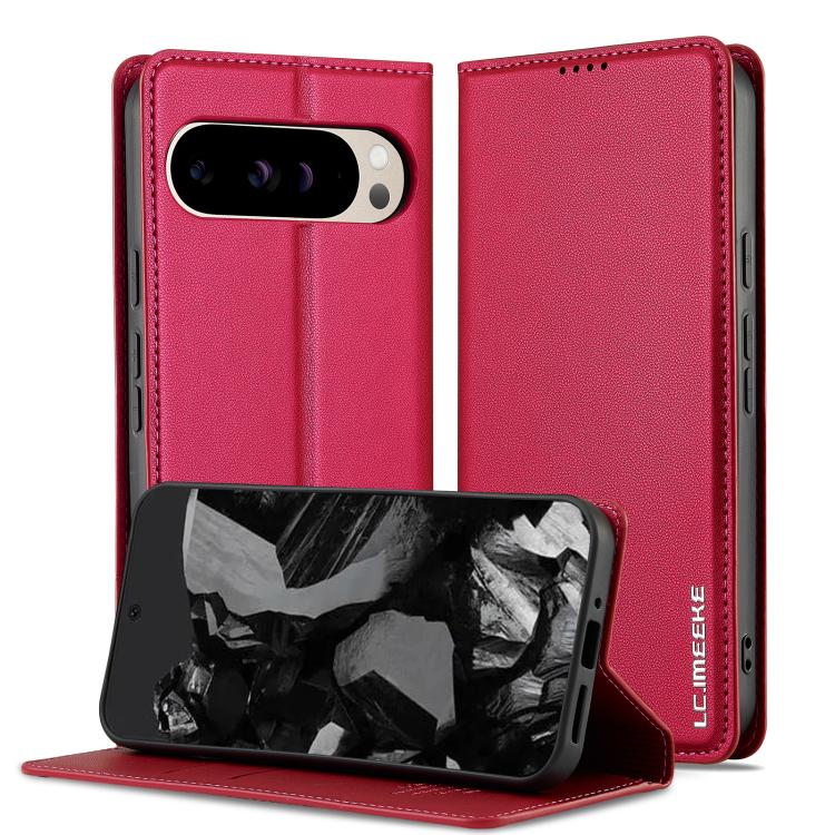 For Google Pixel 10 Pro XL LC.IMEEKE L1 Series Frosted Fine Texture PU Phone Case(Red) - Google Cases by LC.IMEEKE | Online Shopping UK | buy2fix