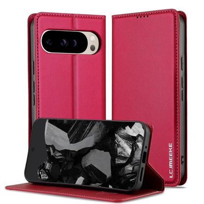For Google Pixel 10 Pro XL LC.IMEEKE L1 Series Frosted Fine Texture PU Phone Case(Red) - Google Cases by LC.IMEEKE | Online Shopping UK | buy2fix