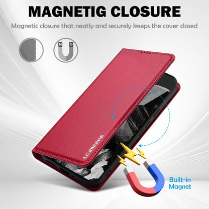 For Google Pixel 10 Pro XL LC.IMEEKE L1 Series Frosted Fine Texture PU Phone Case(Red) - Google Cases by LC.IMEEKE | Online Shopping UK | buy2fix