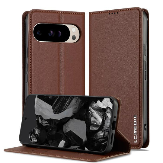 For Google Pixel 10 / 10 Pro LC.IMEEKE L1 Series Frosted Fine Texture PU Phone Case(Brown)