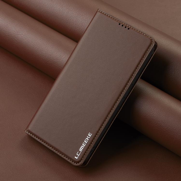 For Google Pixel 10 / 10 Pro LC.IMEEKE L1 Series Frosted Fine Texture PU Phone Case(Brown) - Google Cases by LC.IMEEKE | Online Shopping UK | buy2fix